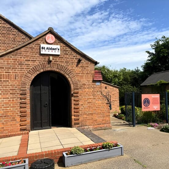 An image of the church's exterior signage.